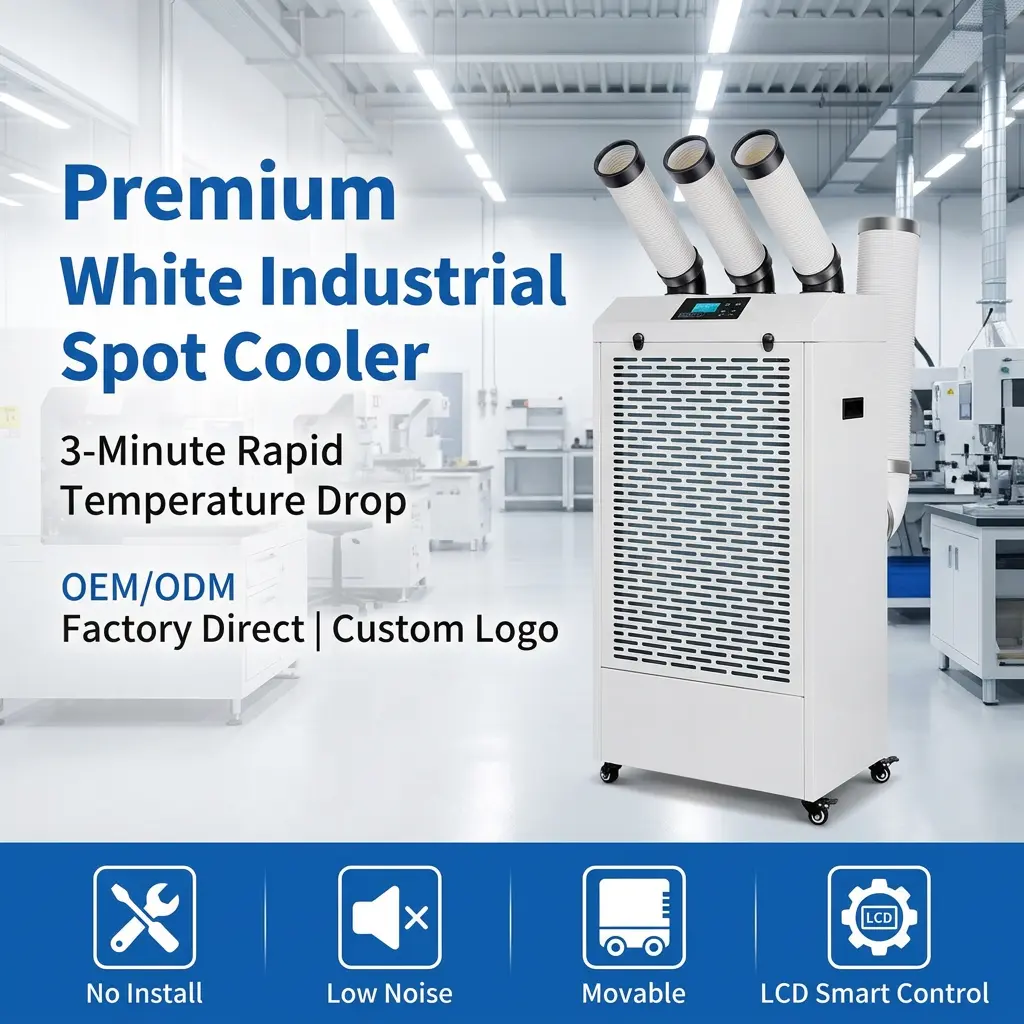AC industriale portatile del condizionatore d'aria mobile con display LCD a funzionamento silenzioso professionale personalizzato da 65 dB in laboratorio